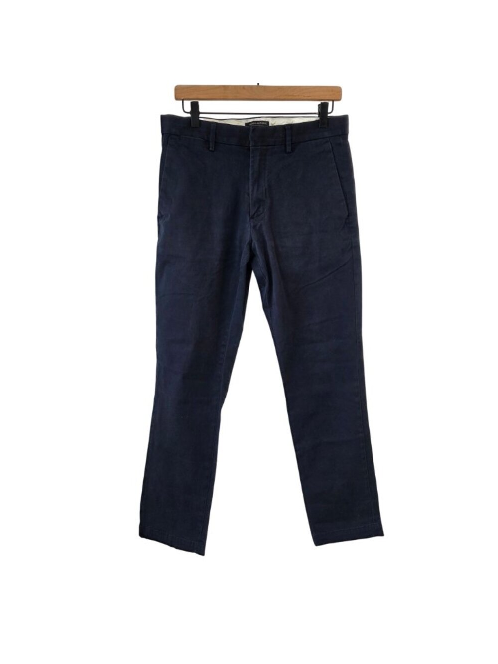 Banana Republic Aiden Slim Fit Trousers Pants Navy Blue Chinos Men's 31x32 - Picture 2 of 8